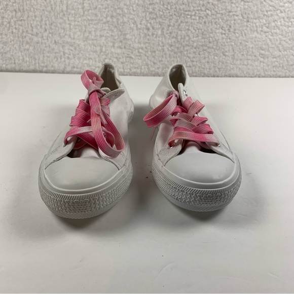 Bp Greta White Canvas‎ Shoes Womens Size 6 Pink Lace Up NWOB 7328 - Picture 2 of 9